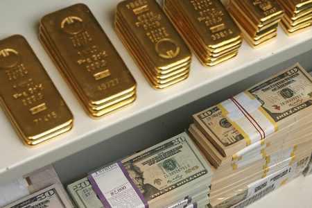 gold dollar prices firms virus