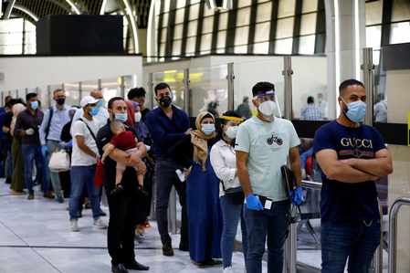 baghdad airport coronavirus cases reopens